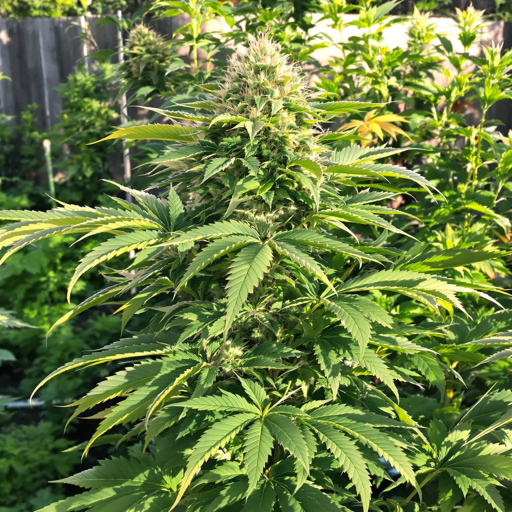 Purple Afghani 84% indica / 16% sativa — fleur avec trichomes visibles