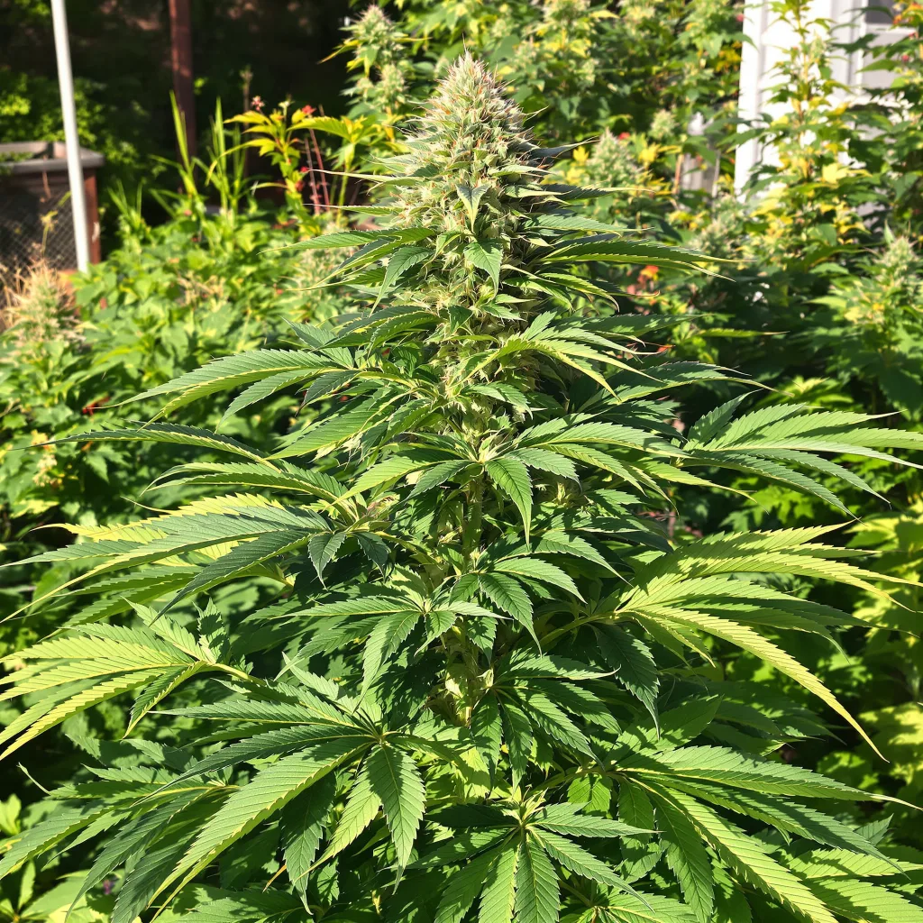 Purple Alien OG 86% indica / 14% sativa — fleur avec trichomes visibles
