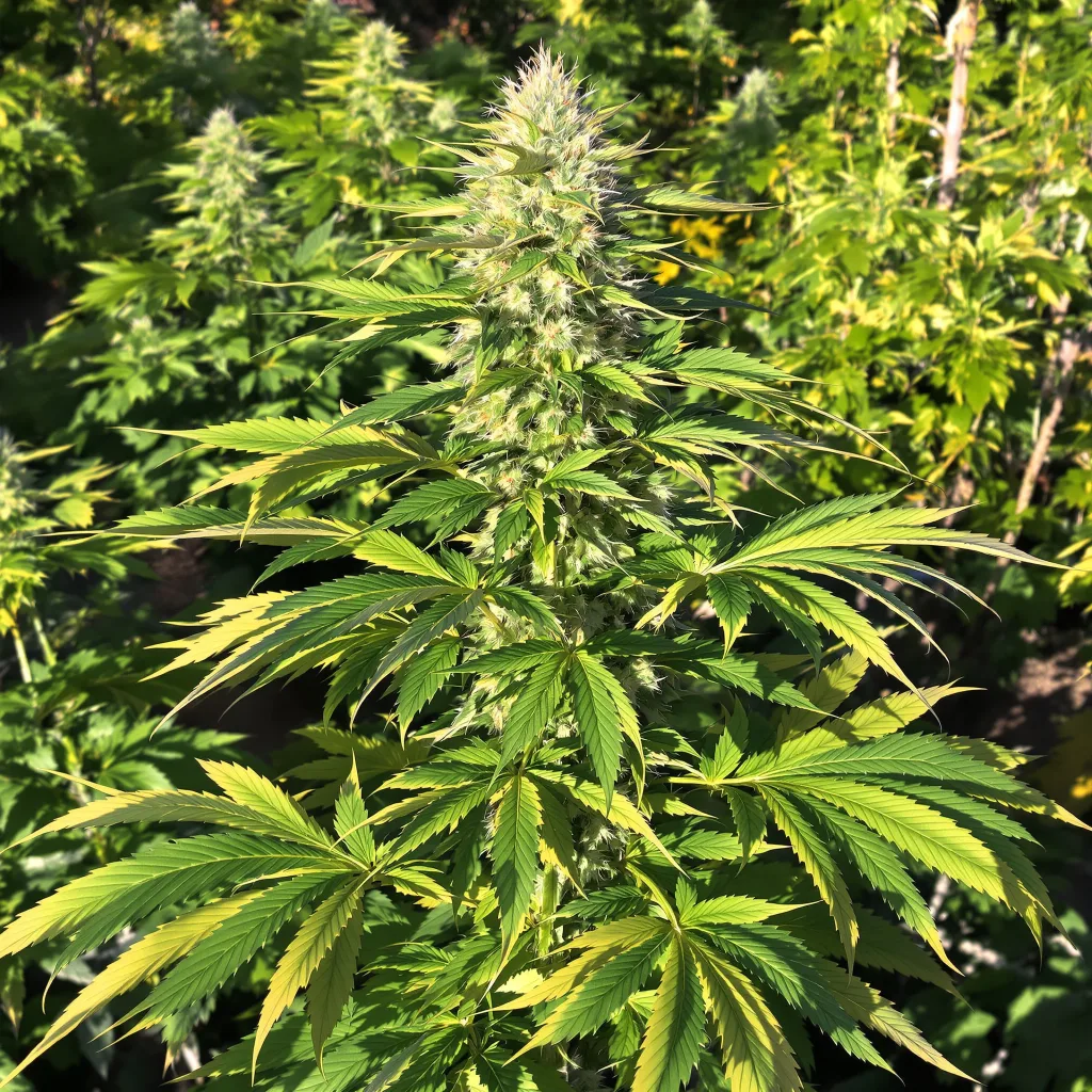 Purple Berry 76% indica / 24% sativa — fleur avec trichomes visibles