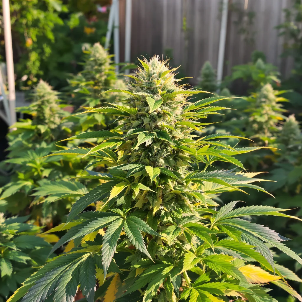 Purple Candy 77% indica / 23% sativa — fleur avec trichomes visibles