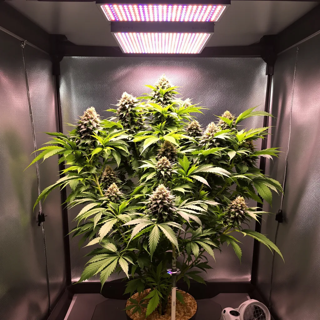 Plante de cannabis Purple Chemdawg en floraison — 60-100 cm autofloraison
