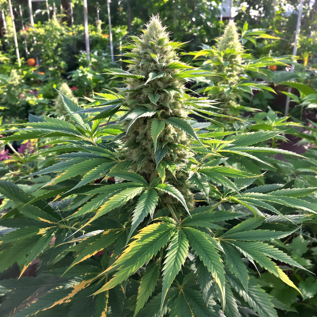 Purple Chemdawg 71% indica / 29% sativa — fleur avec trichomes visibles