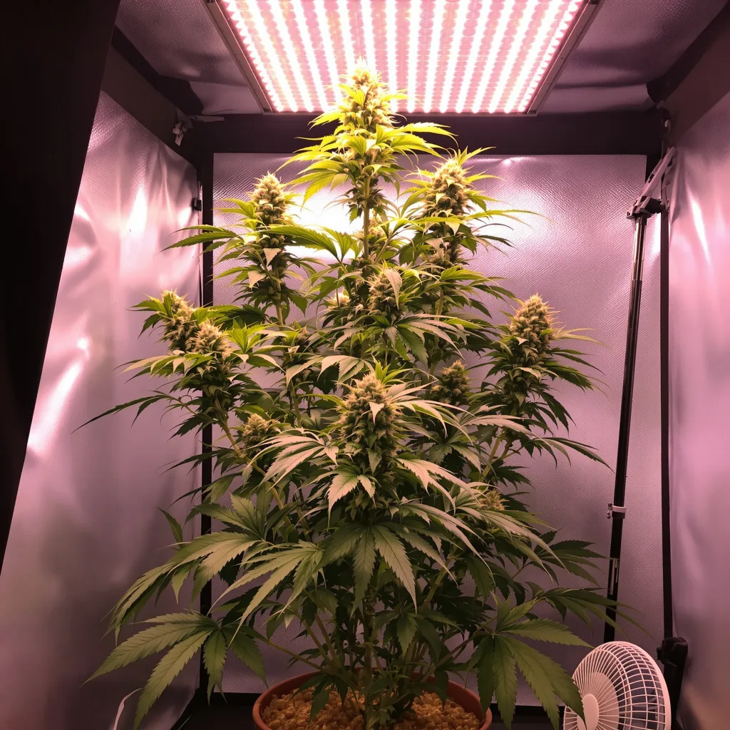 Plante de cannabis Purple Diesel en floraison — 150-200 cm féminisée