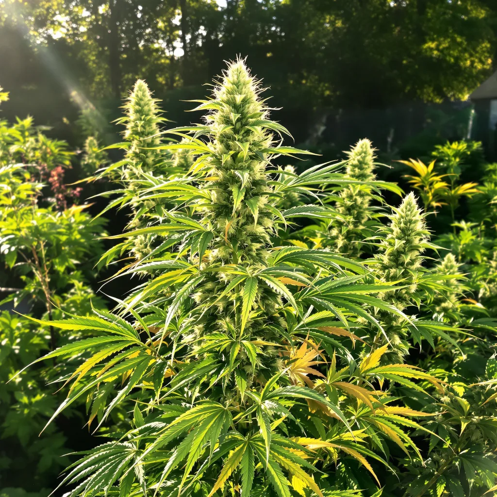 Purple Diesel 30% indica / 70% sativa — fleur avec trichomes visibles