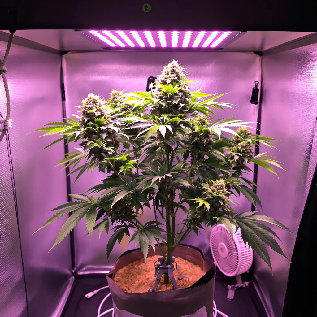 Plante de cannabis Purple Dragon en floraison — 60-100 cm autofloraison