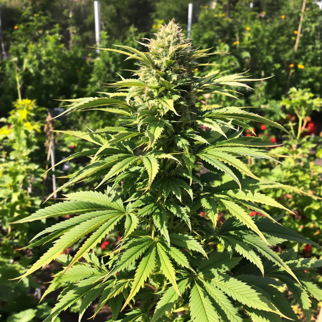 Purple Dragon 66% indica / 34% sativa — fleur avec trichomes visibles
