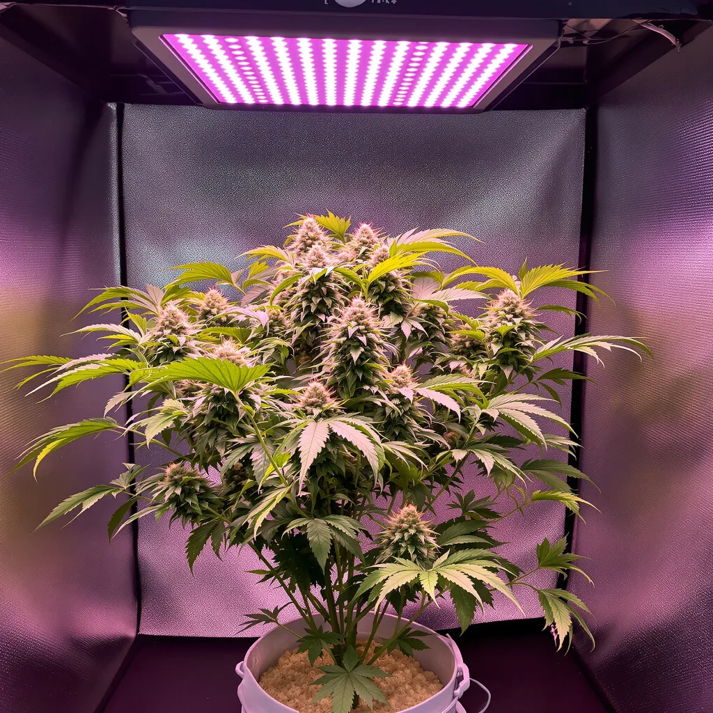 Plante de cannabis Purple Dragon en floraison — 90-130 cm féminisée