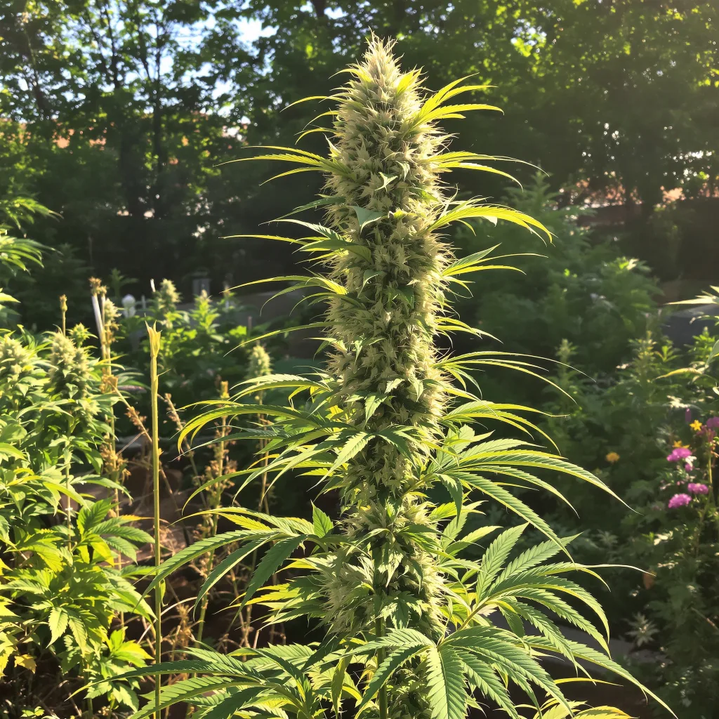 Purple Haze 16% indica / 84% sativa — fleur avec trichomes visibles