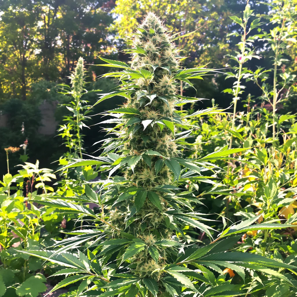 Purple Lemonade 55% indica / 45% sativa — fleur avec trichomes visibles