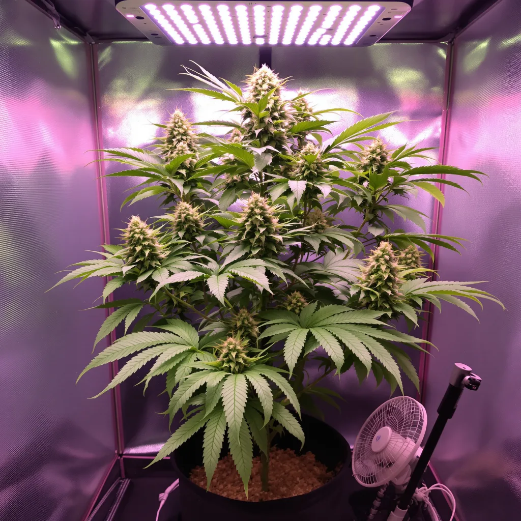 Plante de cannabis Purple Martian Kush en floraison — 60-100 cm autofloraison