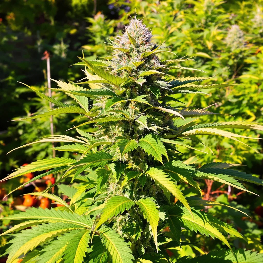 Purple Martian Kush 73% indica / 27% sativa — fleur avec trichomes visibles