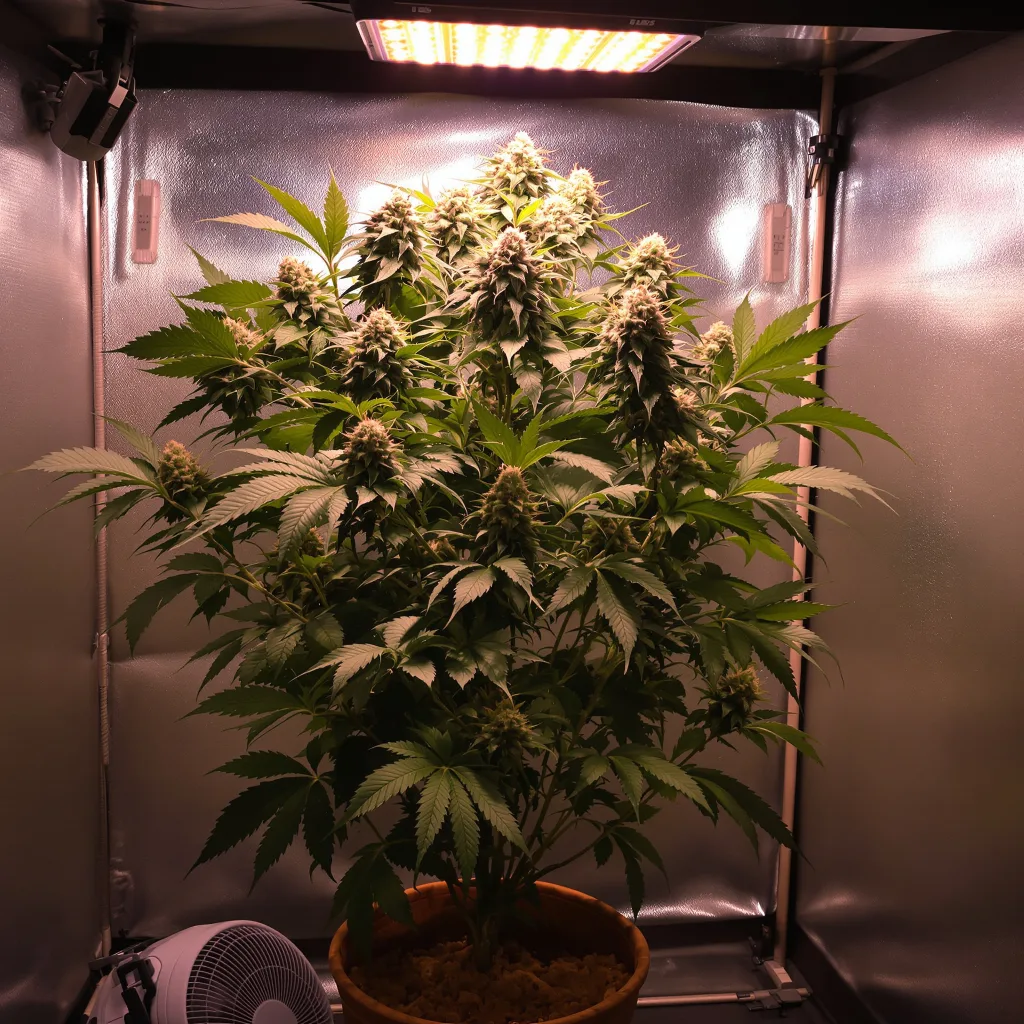 Plante de cannabis Purple Martian Kush en floraison — 90-130 cm féminisée