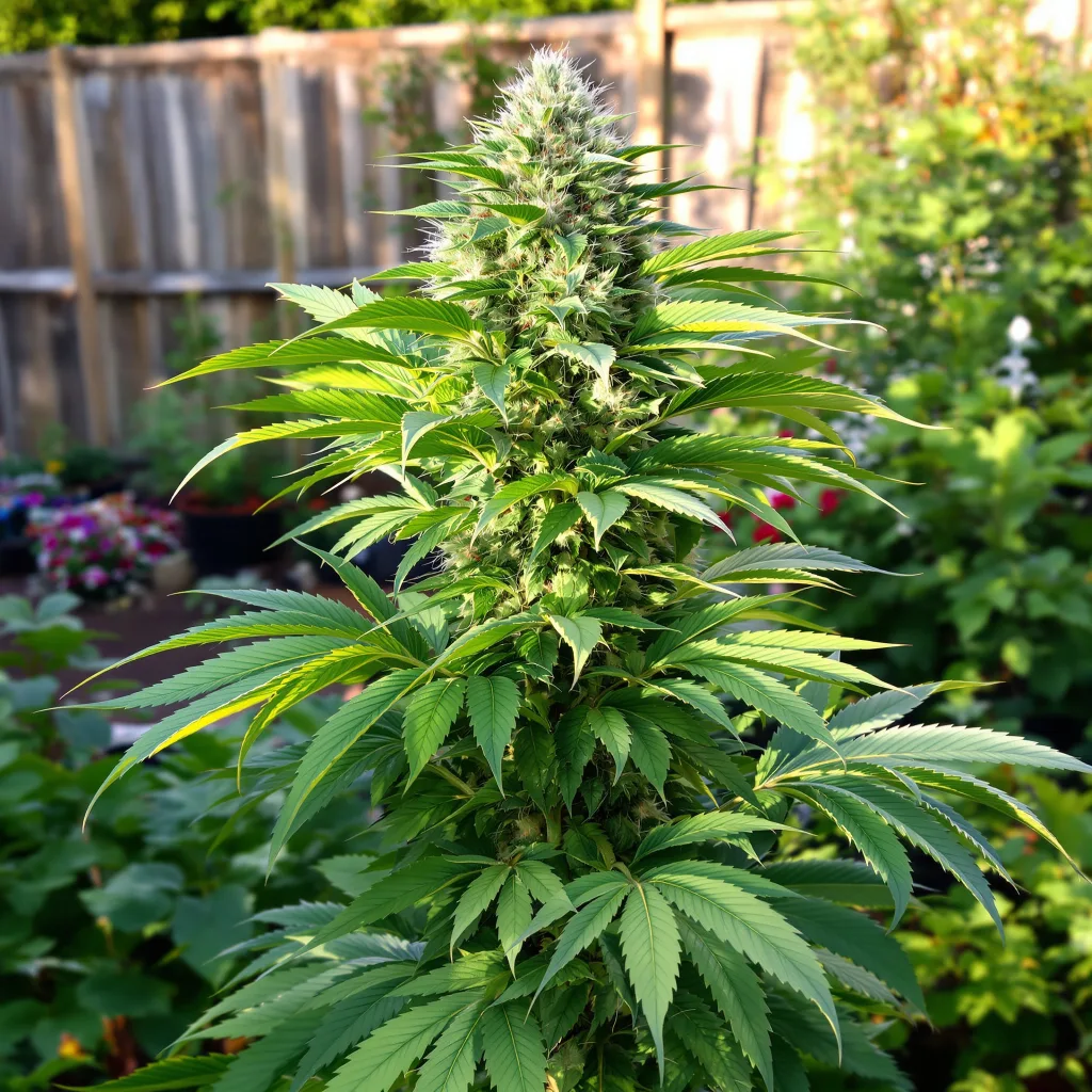 Purple Martian Kush 73% indica / 27% sativa — fleur avec trichomes visibles