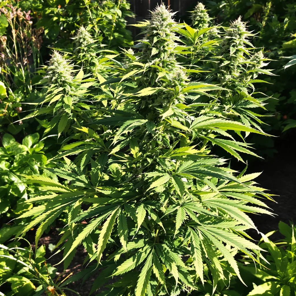 Purple Monkey Balls 68% indica / 32% sativa — fleur avec trichomes visibles