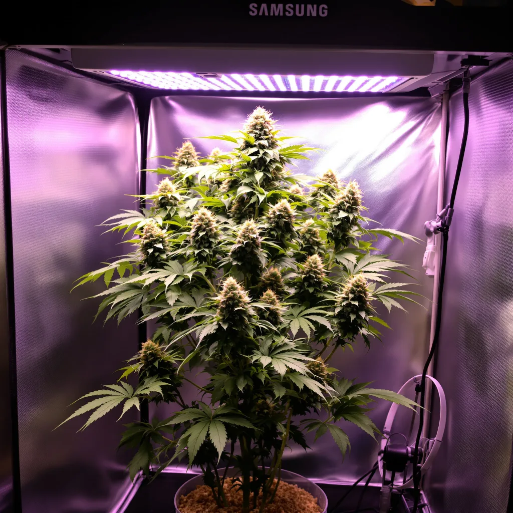 Plante de cannabis Purple Nepal Candy en floraison — 120-180 cm féminisée