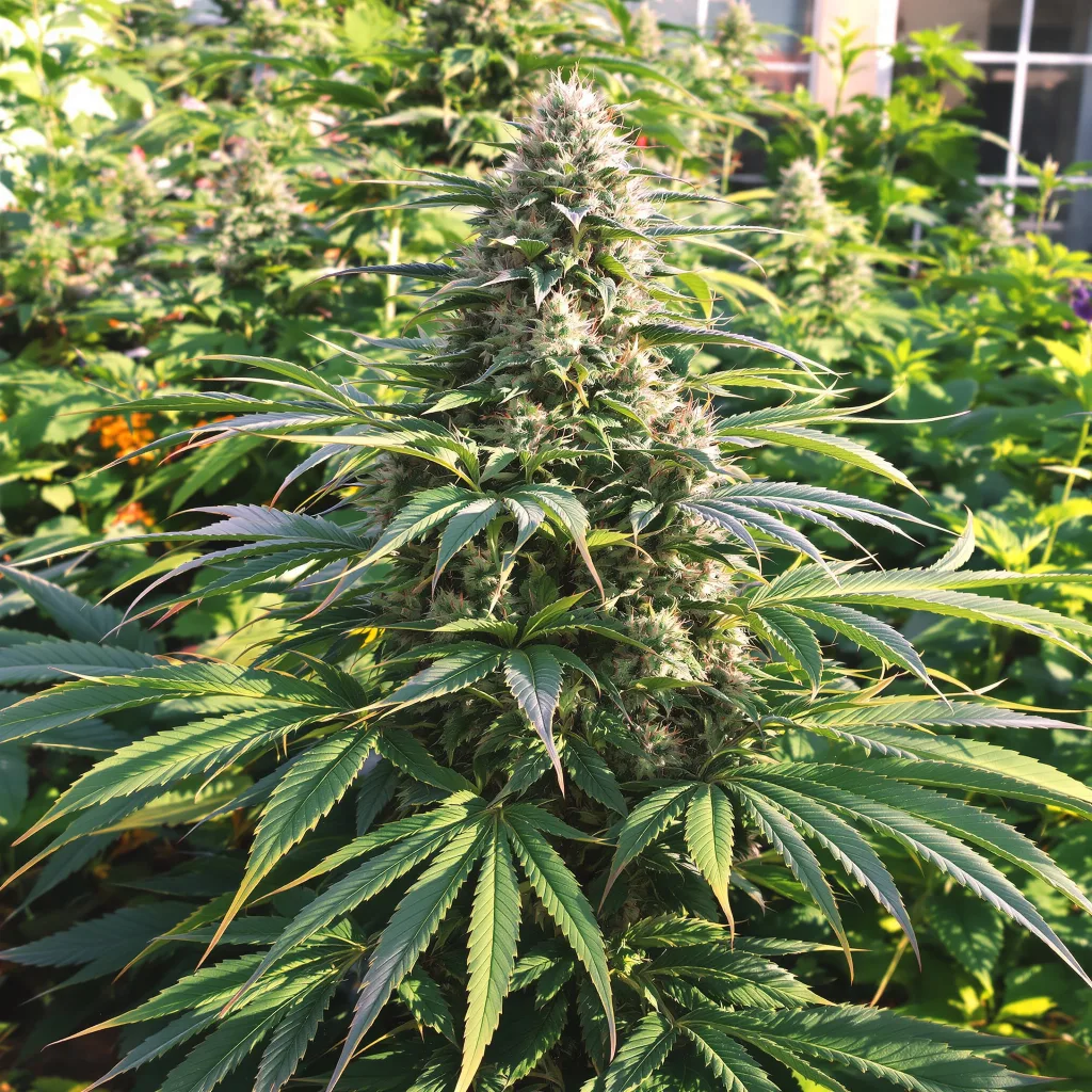 Purple OG 71% indica / 29% sativa — fleur avec trichomes visibles