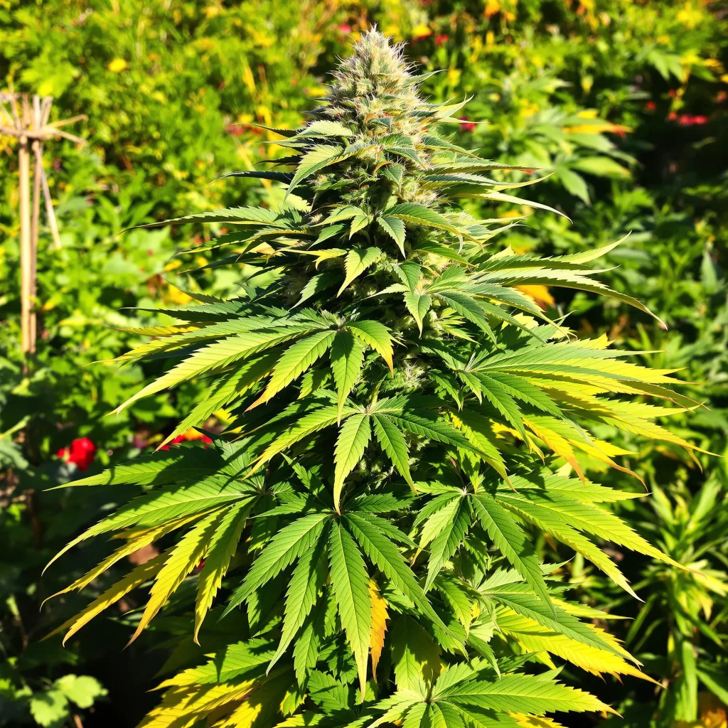 Purple OG Kush 75% indica / 25% sativa — fleur avec trichomes visibles