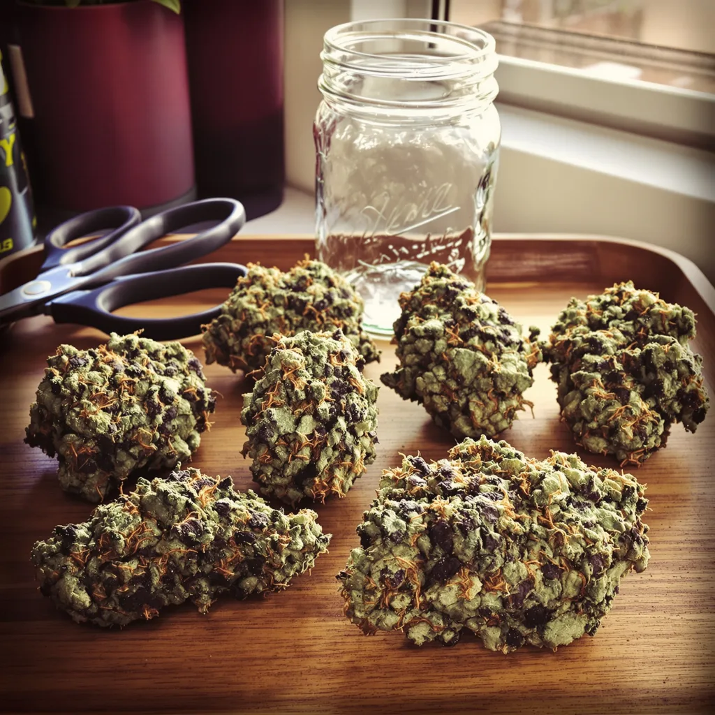 Purple Panty Dropper 78% indica / 22% sativa — fleur avec trichomes visibles