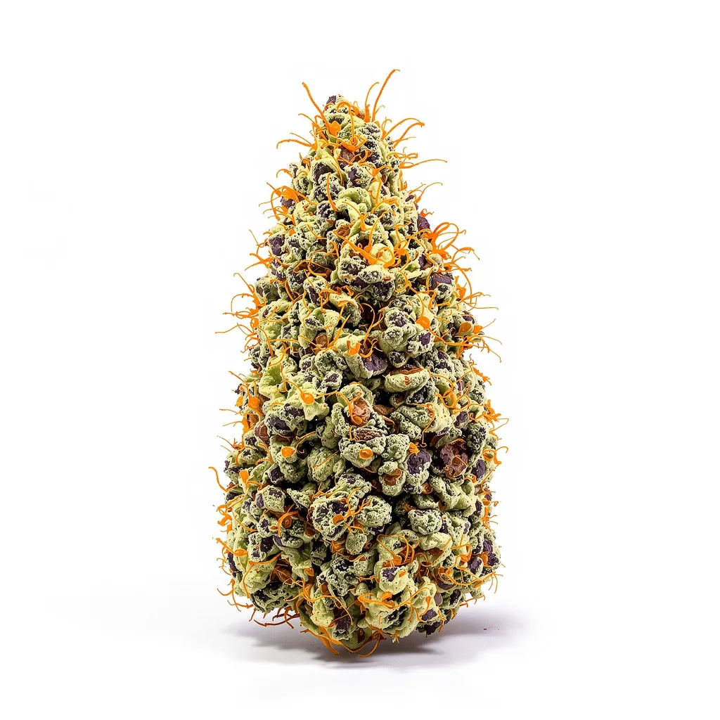 Purple Passion 89% indica / 11% sativa — fleur avec trichomes visibles