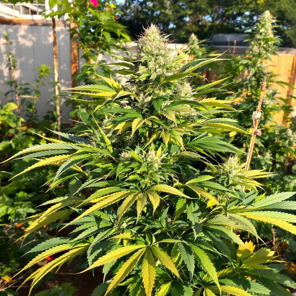 Purple People Eater 65% indica / 35% sativa — fleur avec trichomes visibles
