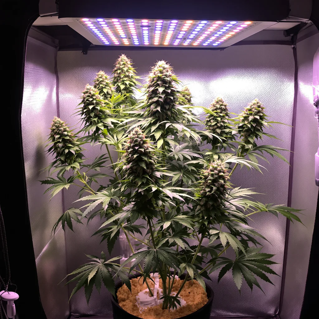 Plante de cannabis Purple Sour Diesel en floraison — 60-100 cm autofloraison
