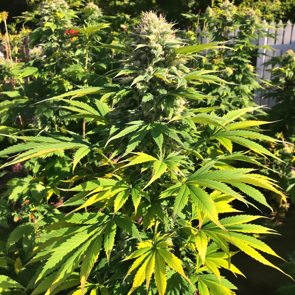 Purple Star 68% indica / 32% sativa — fleur avec trichomes visibles