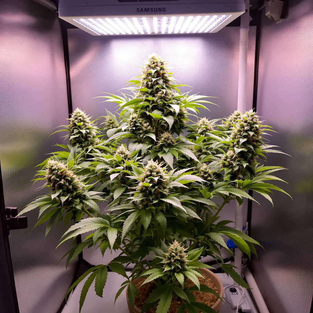 Plante de cannabis Purple Star en floraison — 90-130 cm féminisée