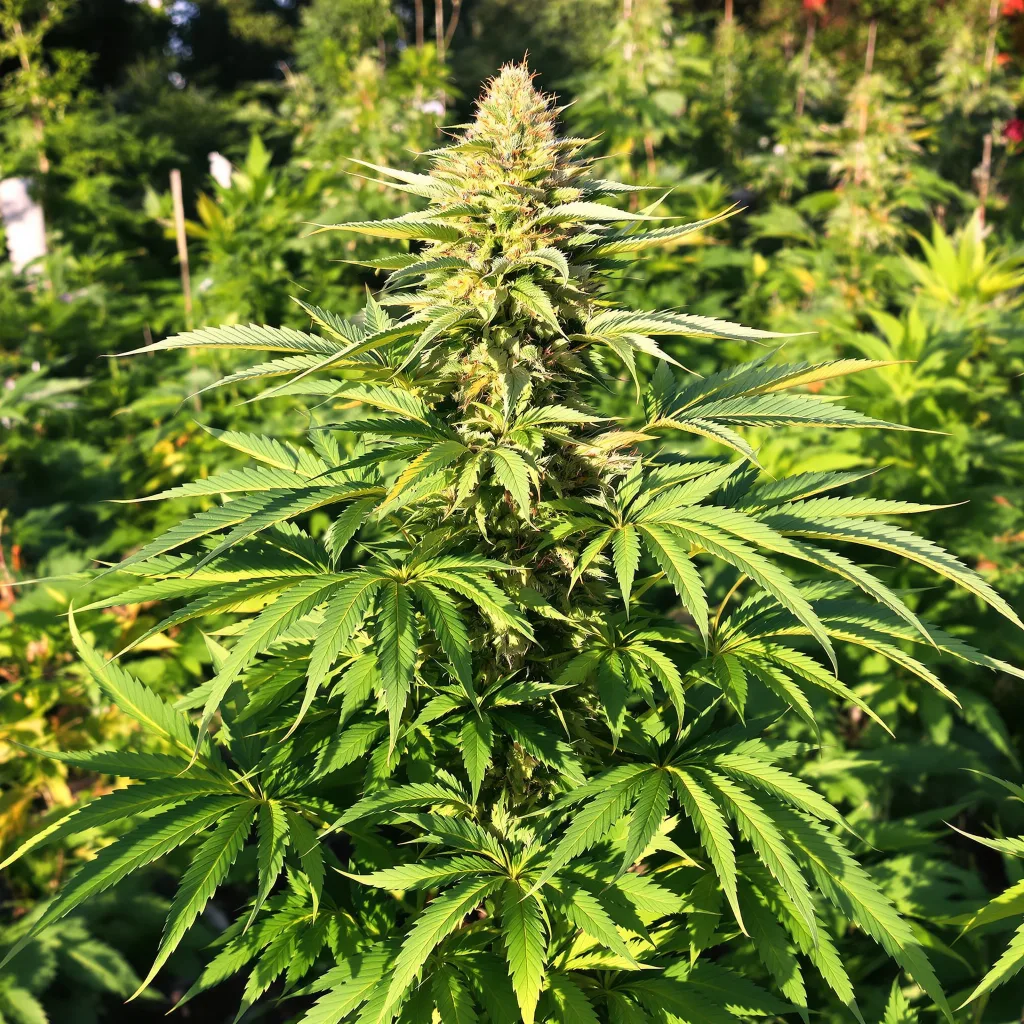 Purple Urkle 74% indica / 26% sativa — fleur avec trichomes visibles