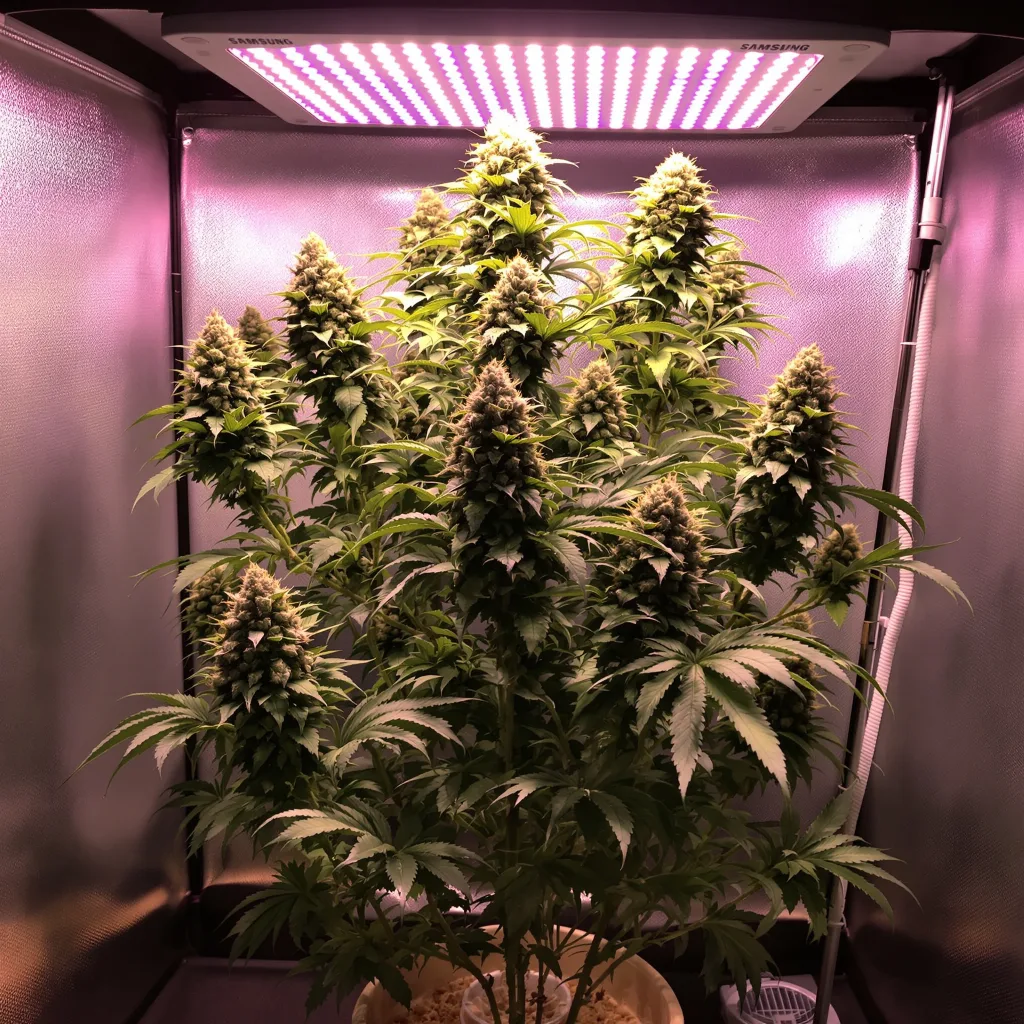 Plante de cannabis Purple Voodoo en floraison — 120-180 cm féminisée