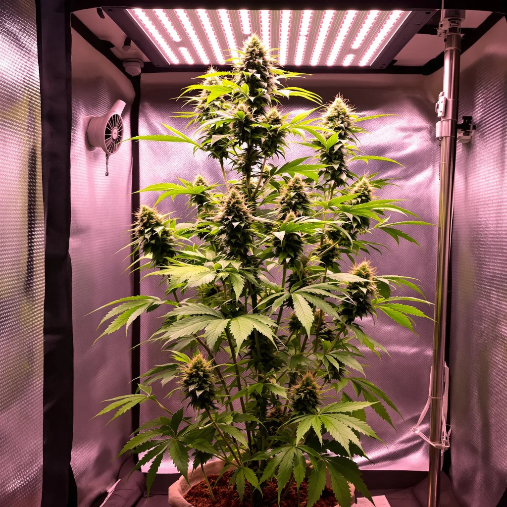 Plante de cannabis Purple Wreck en floraison — 150-200 cm féminisée