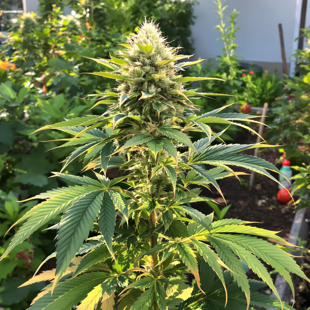 Queso 67% indica / 33% sativa — fleur avec trichomes visibles