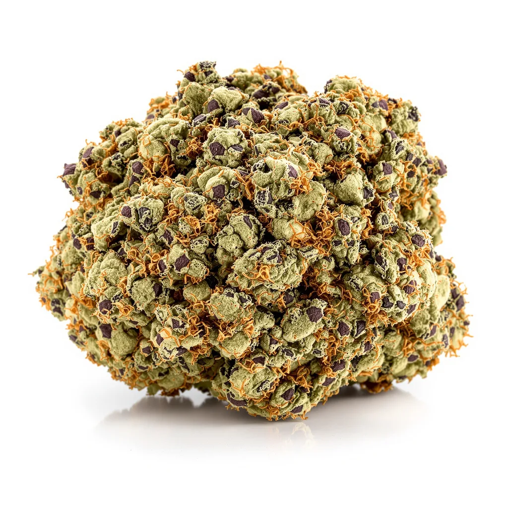 Queso 67% indica / 33% sativa — fleur avec trichomes visibles