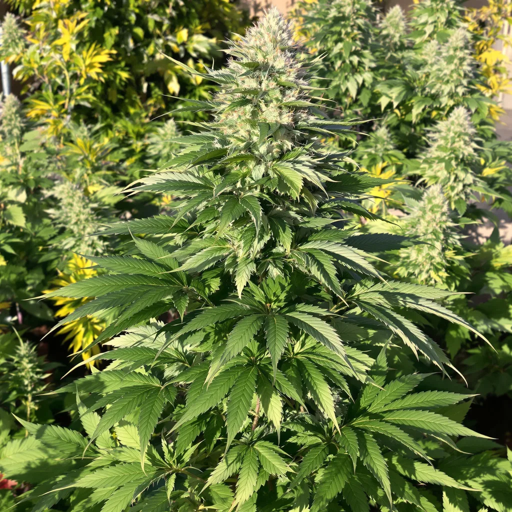 Queso 67% indica / 33% sativa — fleur avec trichomes visibles