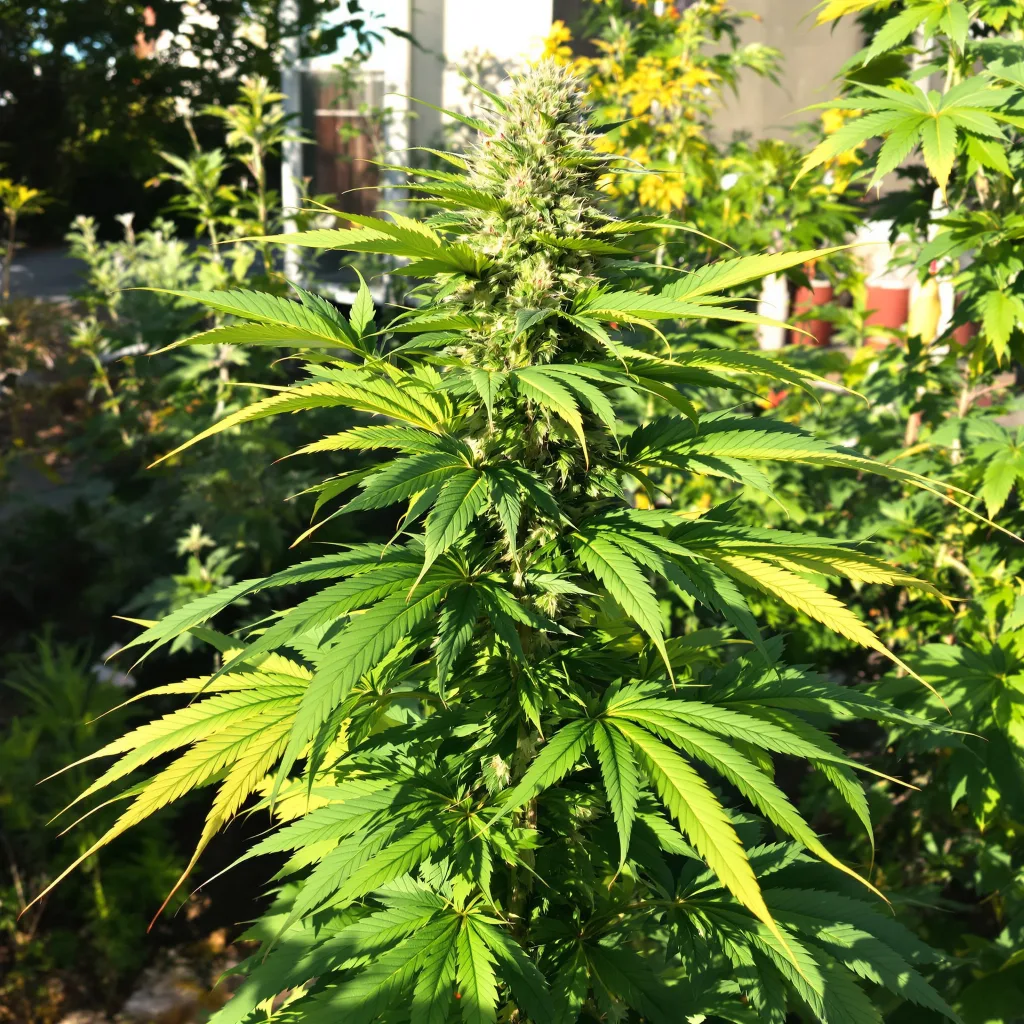 Quin-N-Tonic 77% indica / 23% sativa — fleur avec trichomes visibles