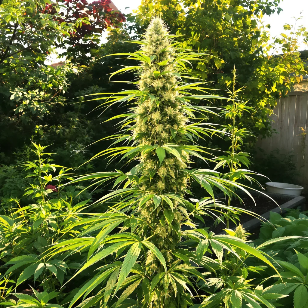 Rainbow 30% indica / 70% sativa — fleur avec trichomes visibles