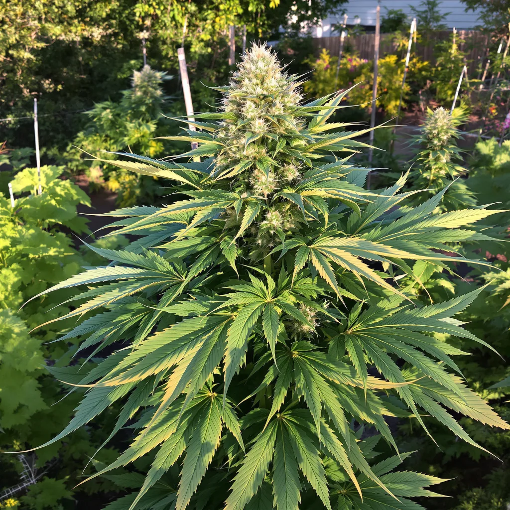 Rainbow Jones 76% indica / 24% sativa — fleur avec trichomes visibles