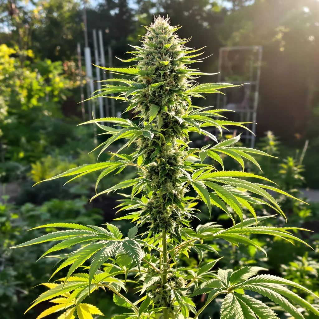 Raskal OG 40% indica / 60% sativa — fleur avec trichomes visibles
