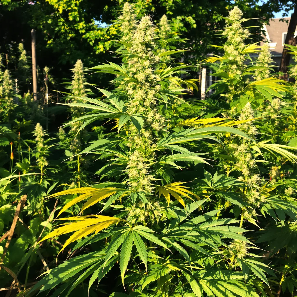 Raspberry Cough Kush 21% indica / 79% sativa — fleur avec trichomes visibles