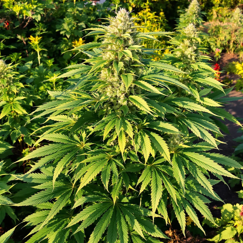 Ray Charles 72% indica / 28% sativa — fleur avec trichomes visibles