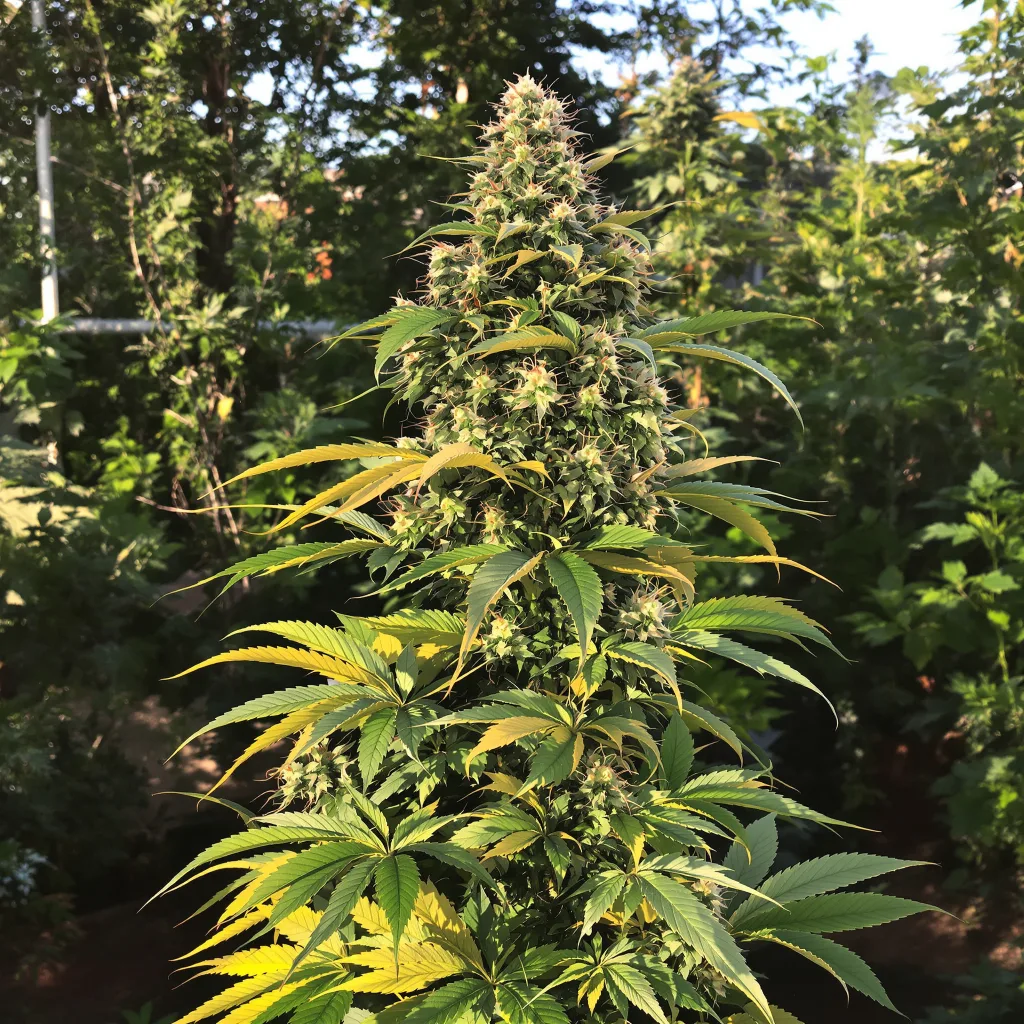 Recon 60% indica / 40% sativa — fleur avec trichomes visibles