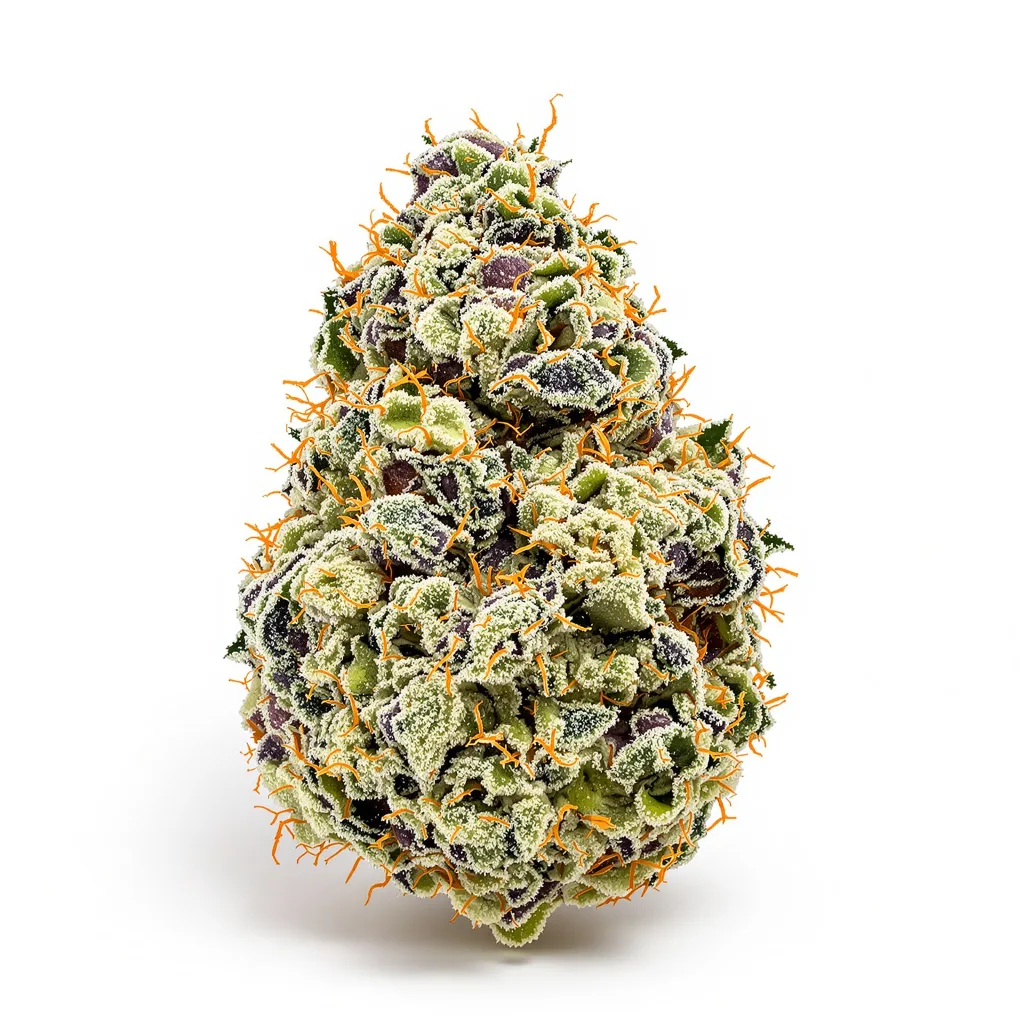 Recon 60% indica / 40% sativa — fleur avec trichomes visibles