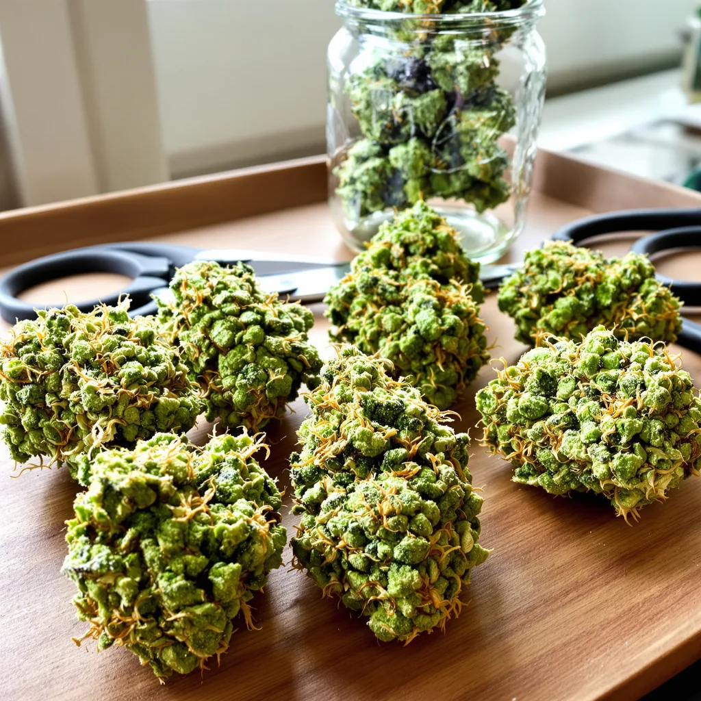 Red Congolese 10% indica / 90% sativa — fleur avec trichomes visibles