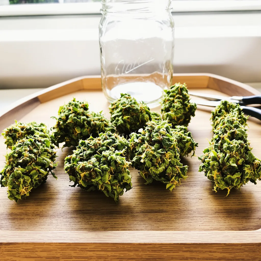 Red Congolese 10% indica / 90% sativa — fleur avec trichomes visibles