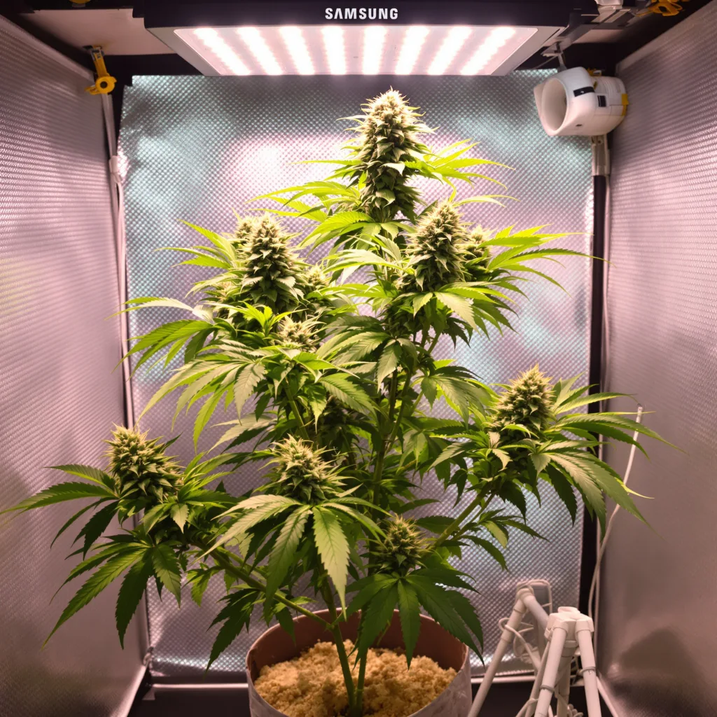 Plante de cannabis Red Dwarf en floraison — 90-130 cm féminisée