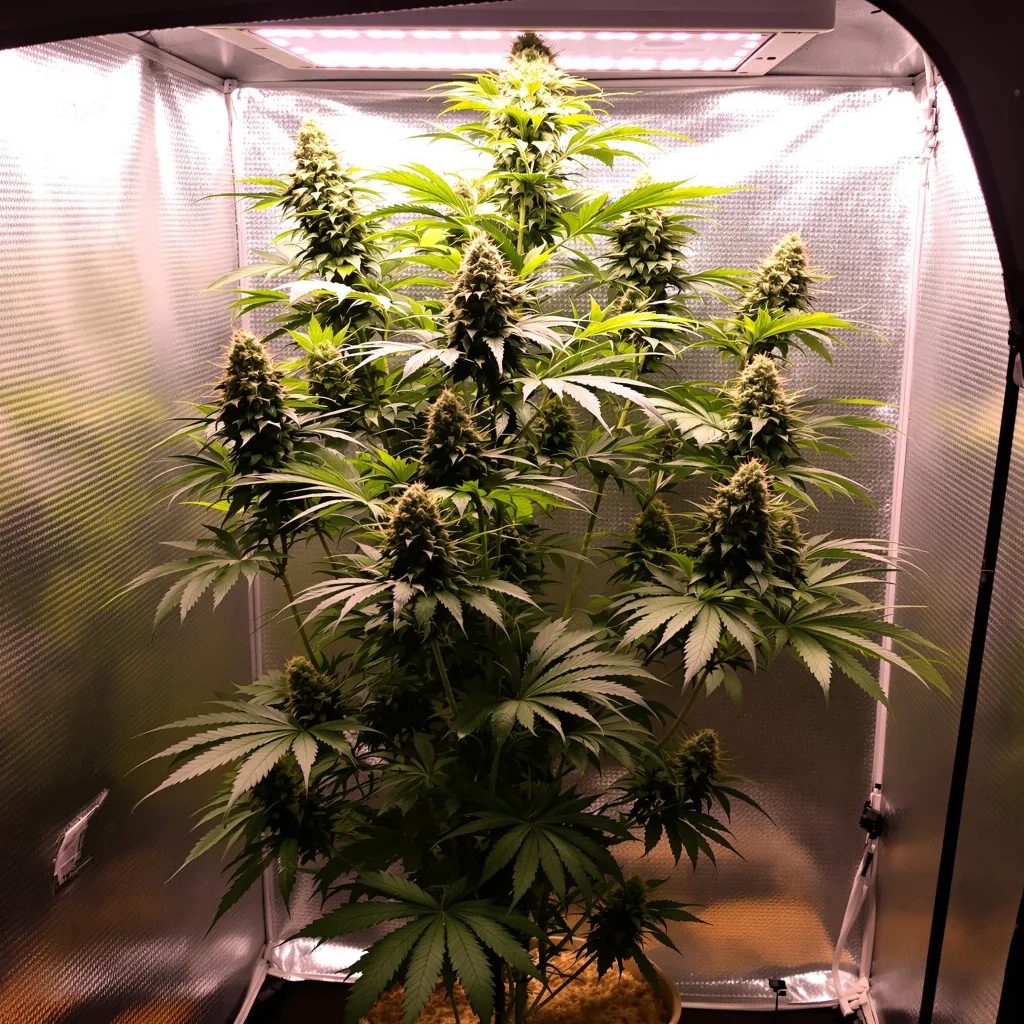 Plante de cannabis Red Headed Stranger en floraison — 150-200 cm féminisée