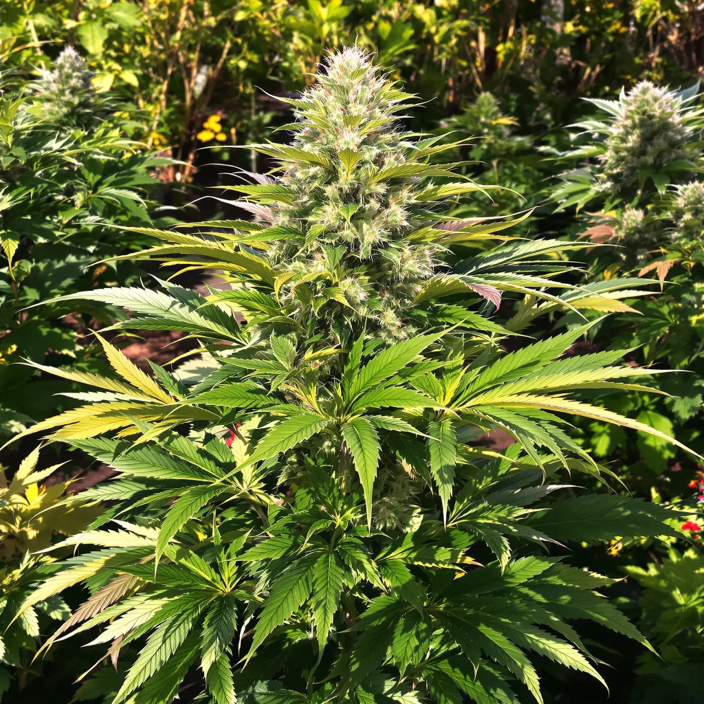 Remedy 68% indica / 32% sativa — fleur avec trichomes visibles