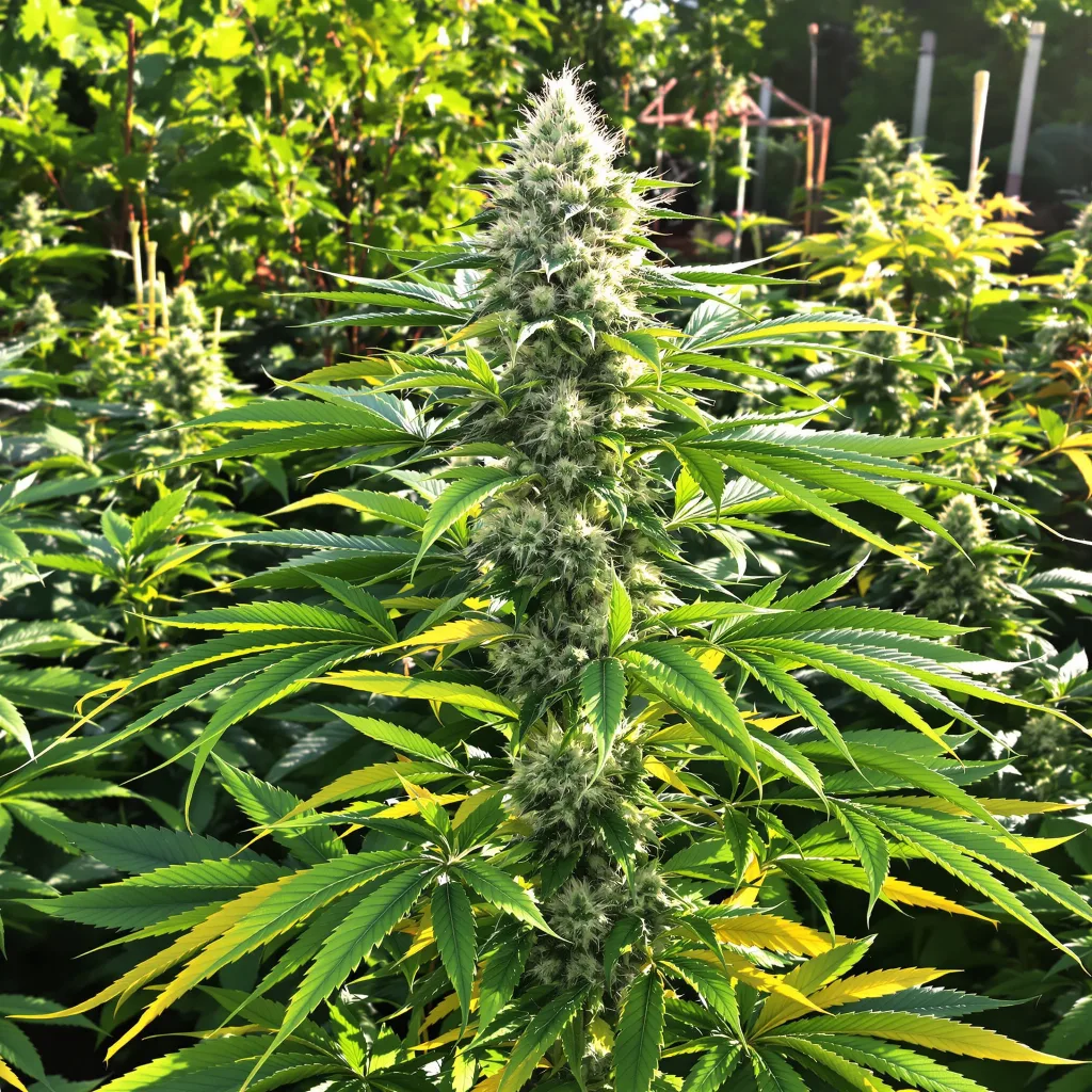 Remedy CBD 50% indica / 50% sativa — fleur avec trichomes visibles