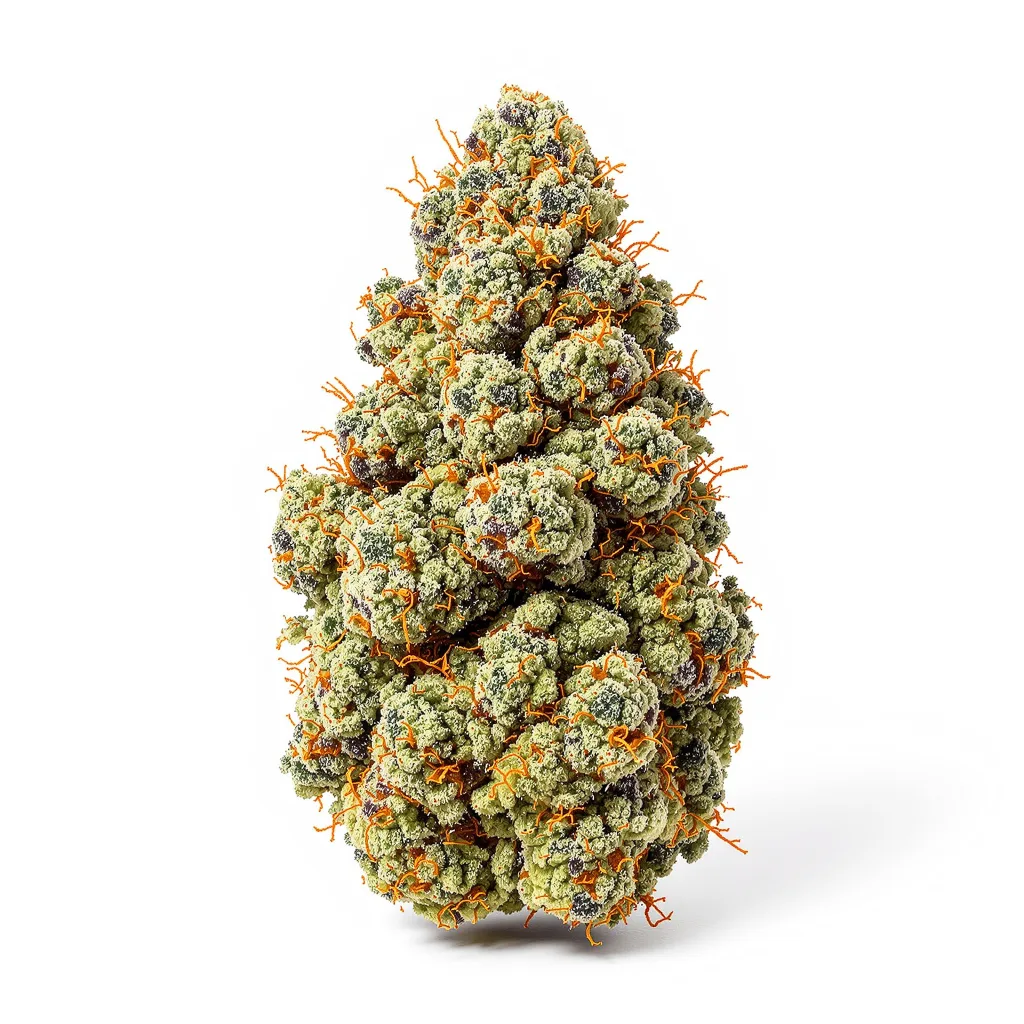 Rene Mist 41% indica / 59% sativa — fleur avec trichomes visibles