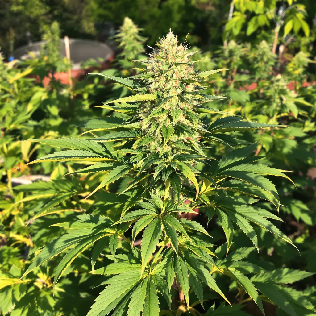 Rob Ford Kush 70% indica / 30% sativa — fleur avec trichomes visibles