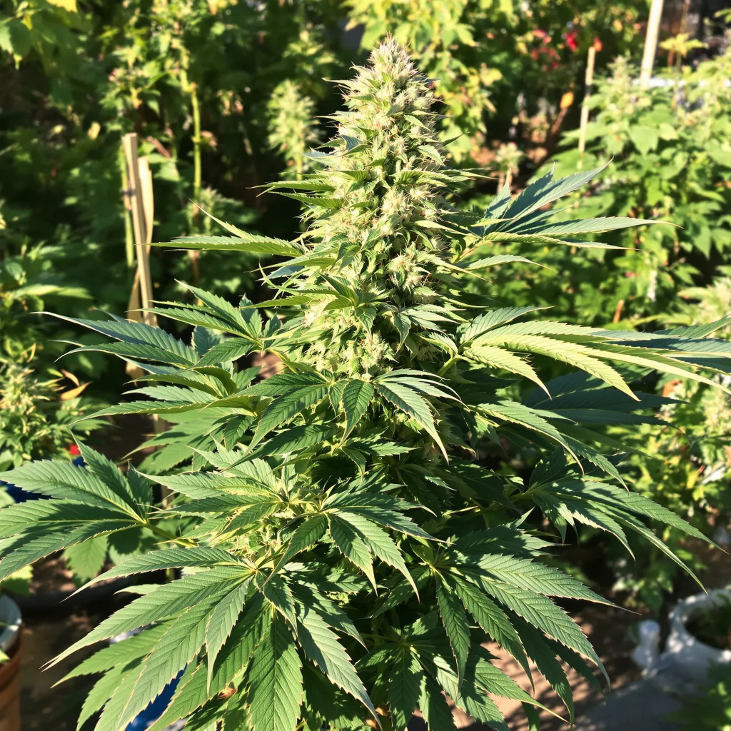 Rockstar Kush 88% indica / 12% sativa — fleur avec trichomes visibles